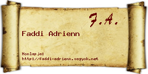 Faddi Adrienn névjegykártya